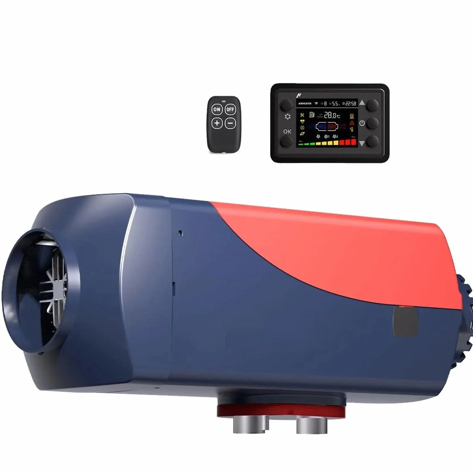 Nagrzewnica postojowa Ogrzewacz samochodowy 8 kW, nagrzewnica powietrza i oleju napędowego, 12 V/24 V do kamperów, z pilotem i monitorem LCD samochodowy