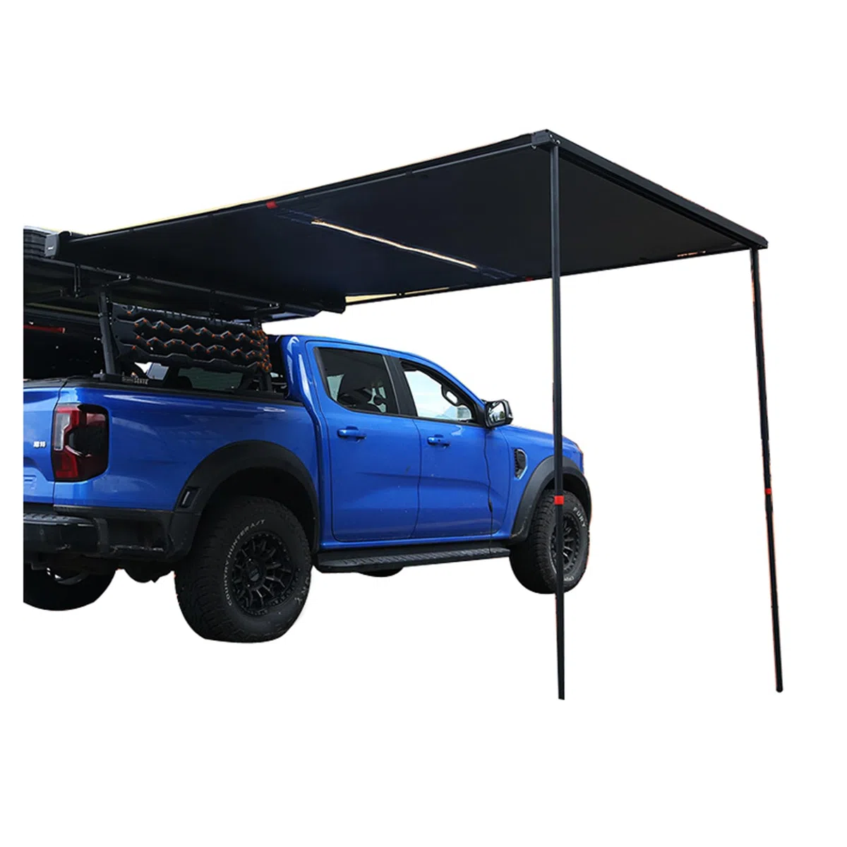 Markiza do kampera z boku samochodu kempingowego Markiza boczna o regulowanej wysokości Wysuwane schronienie przeciwsłoneczne,Black,200 * 250cm