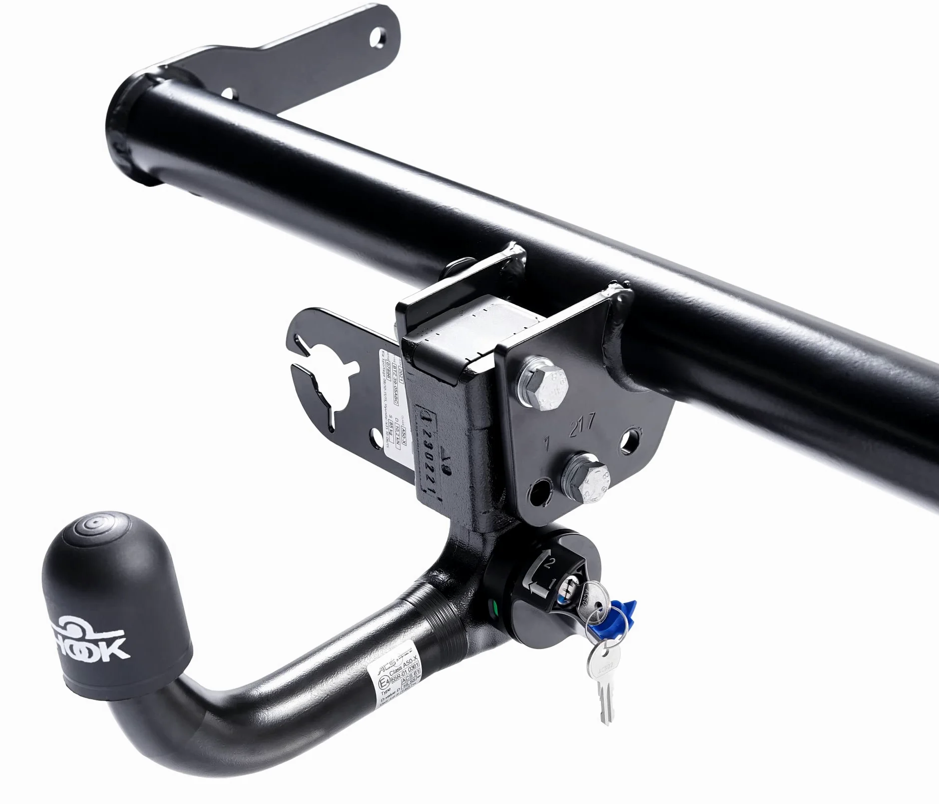 Hook Kompletny hak holowniczy wypinany pionowo kompatybilny z Hyundai Tucson III TL TLE 2015-2018 + uniwersalna wiązka elektryczna 13-PIN