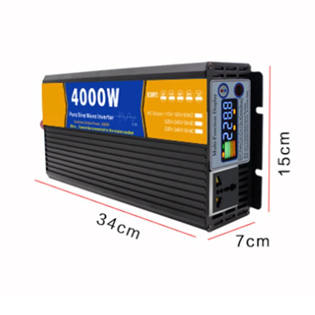 4000W Przetwornica samochodowa DC12V 24V 48V 60V 72V na 240V AC do podróży samochodowych, awaryjnego zasilania w domu, odporna na warunki,24v to 240v60hz
